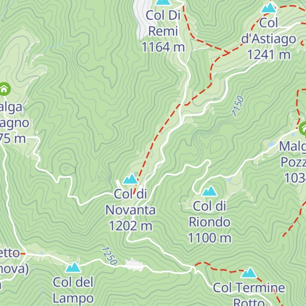 Map of Malga Col di Novanta