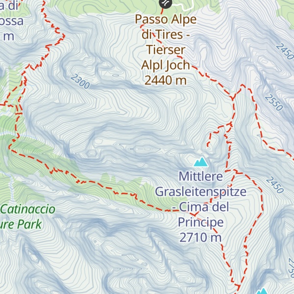 Map of Westliche Grasleitenspitze - Cima Occidentale del Principe