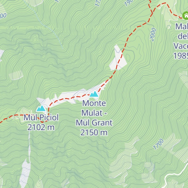 Map of Monte Mulat - Mül Grant