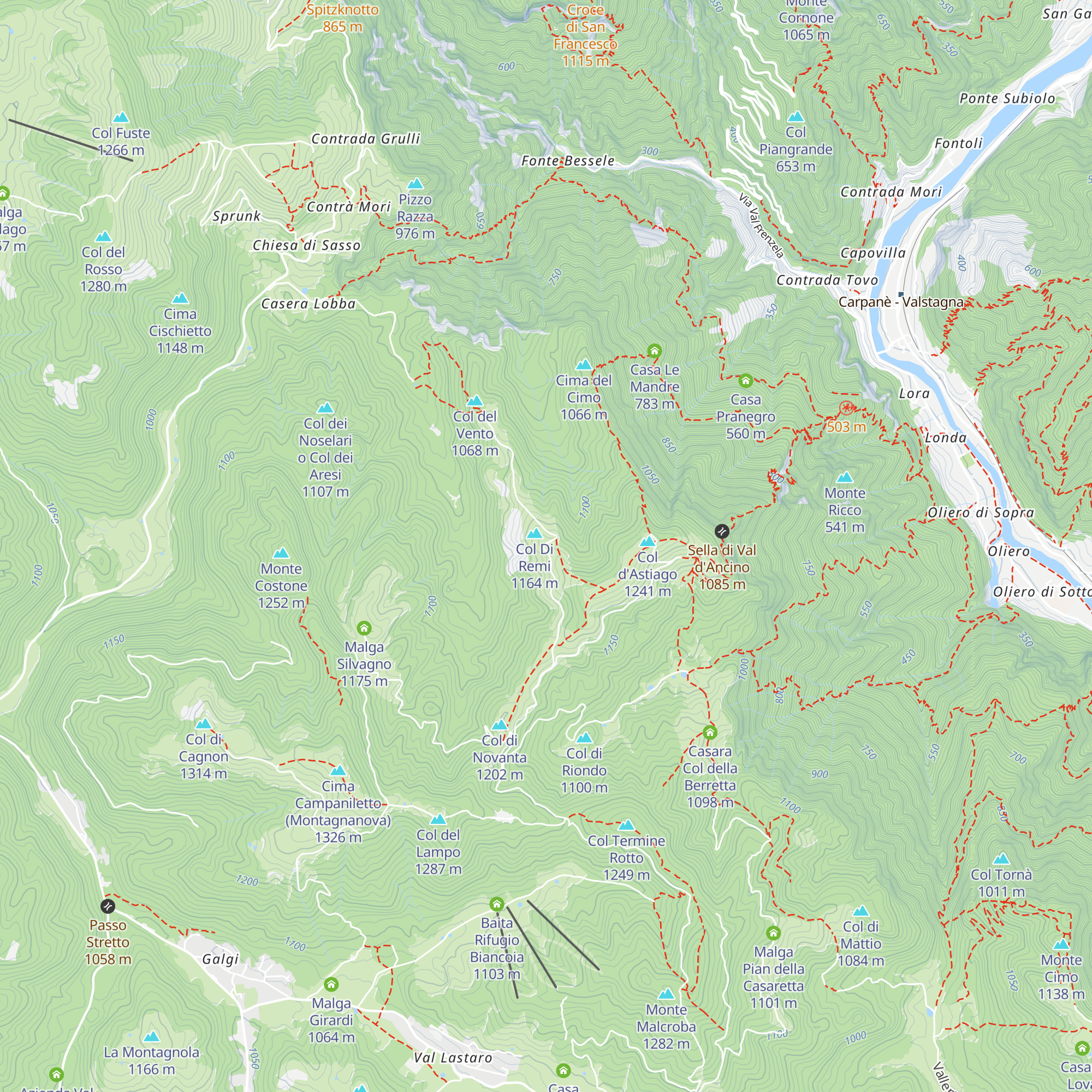 Malga Col dei Remi di Sopra map