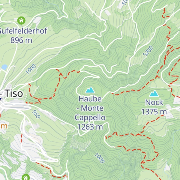 Map of Haube - Monte Cappello