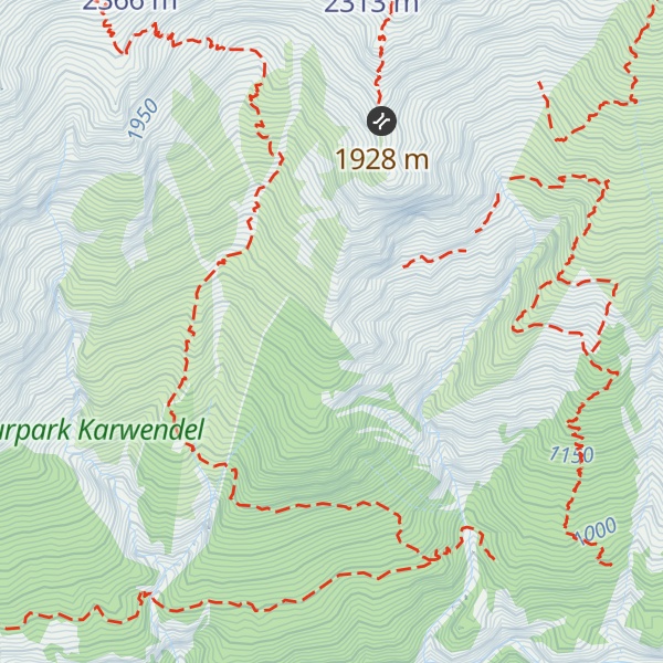 Map of Jagdhütte Fleischbank