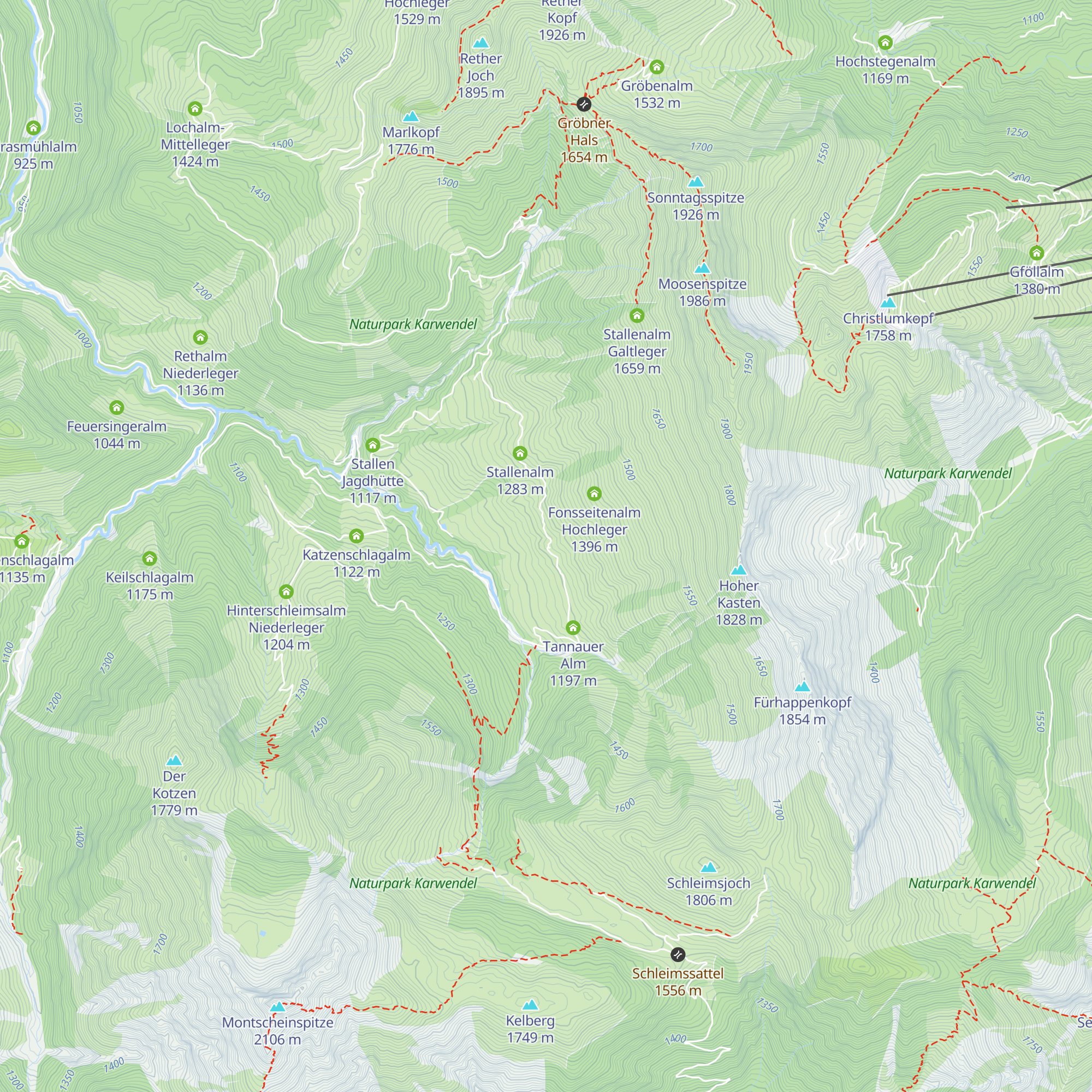Fonsseitenalm Niederleger map