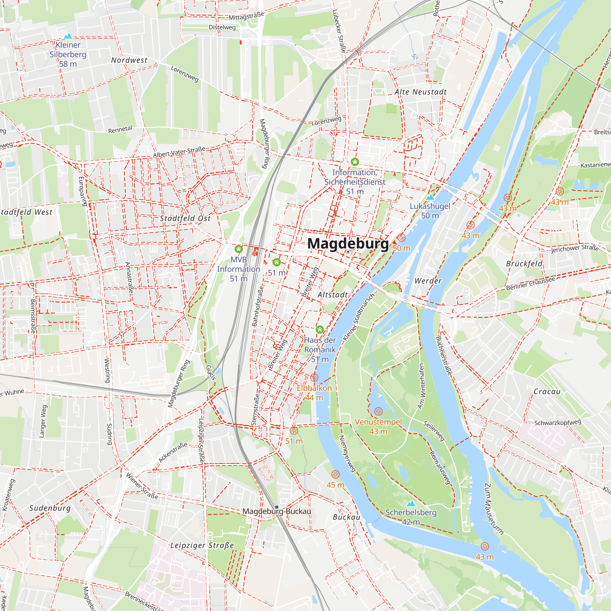 Info-Shop Grüne Zitadelle map