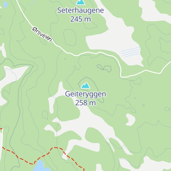 Map of Geiteryggen