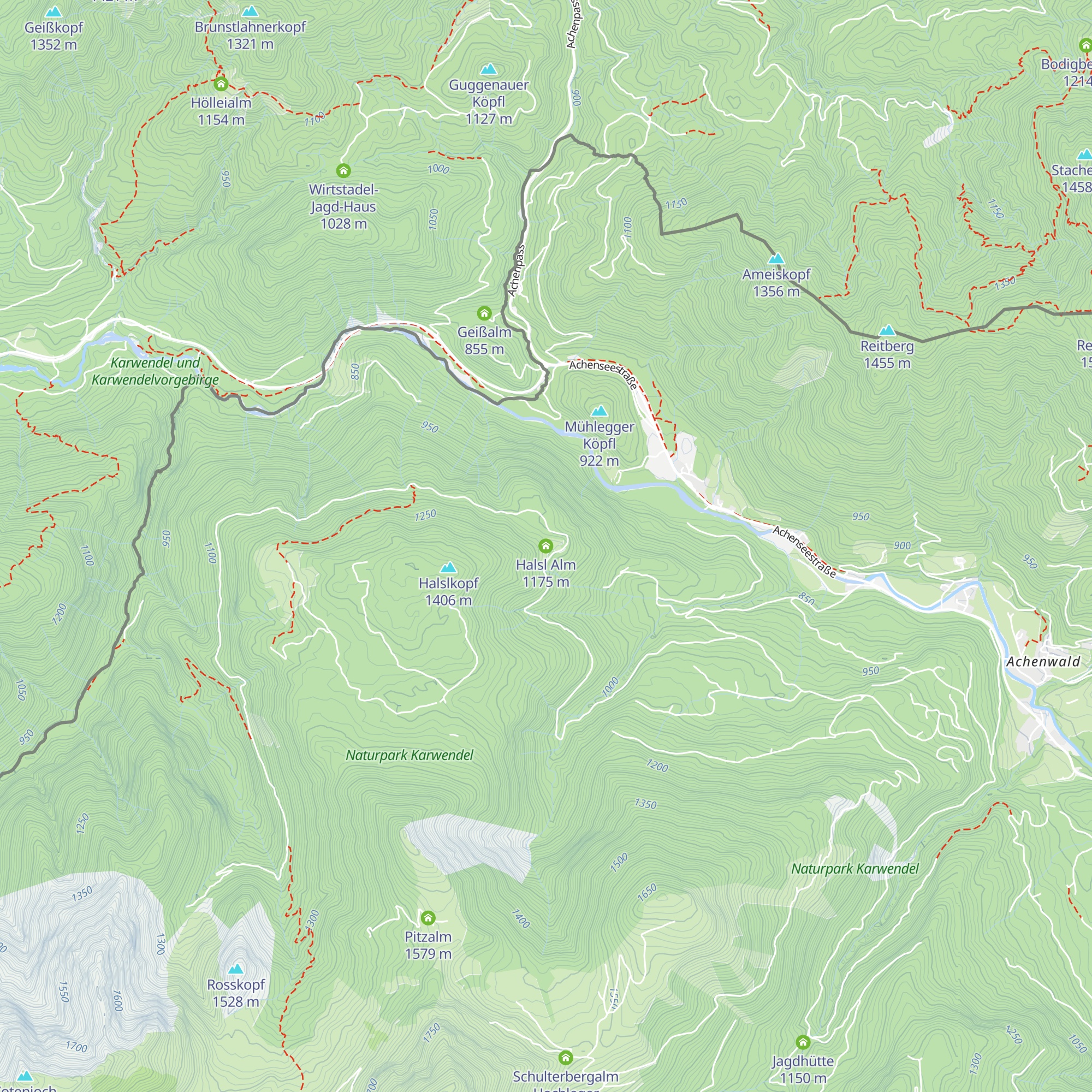 Halsl Alm map