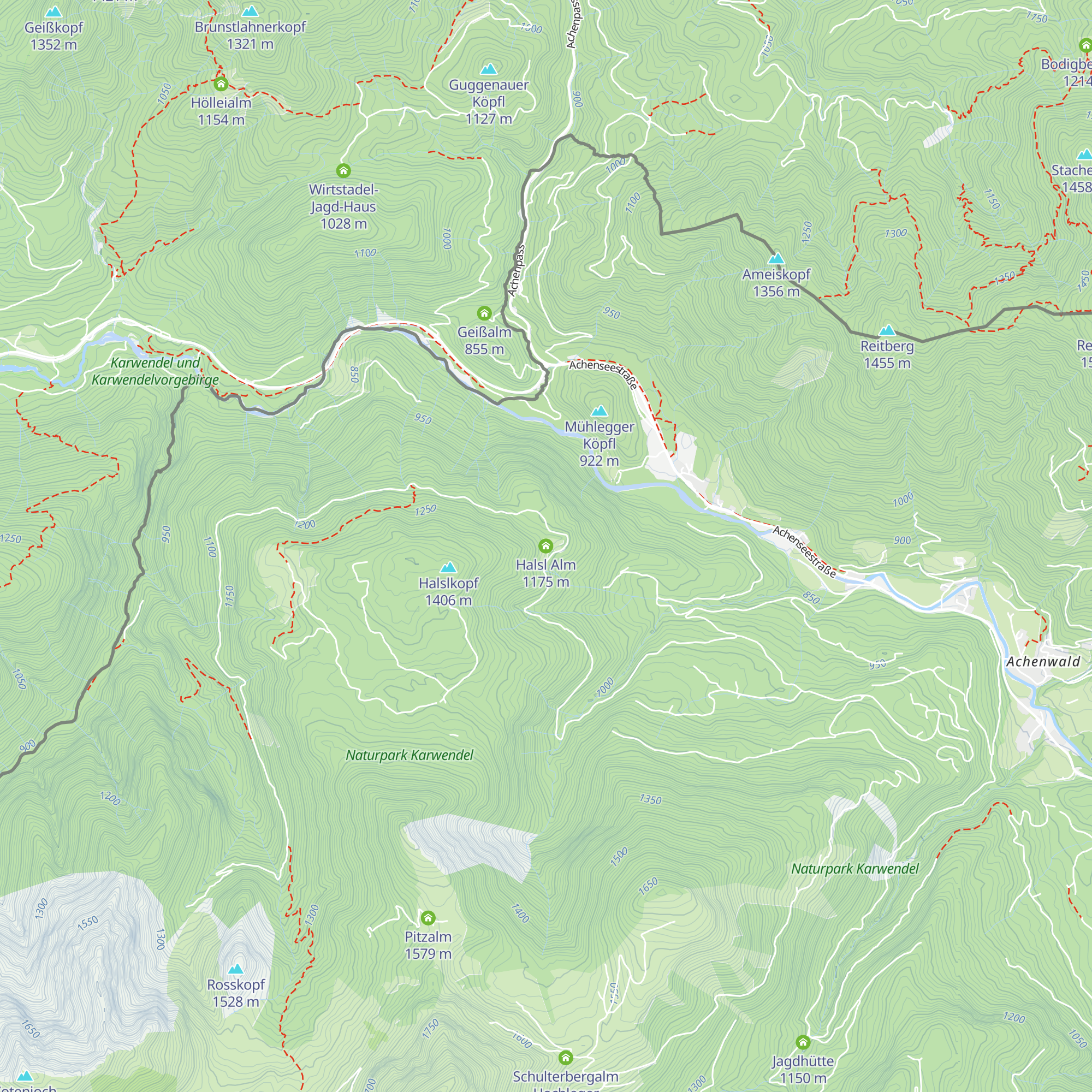Halsl Alm map