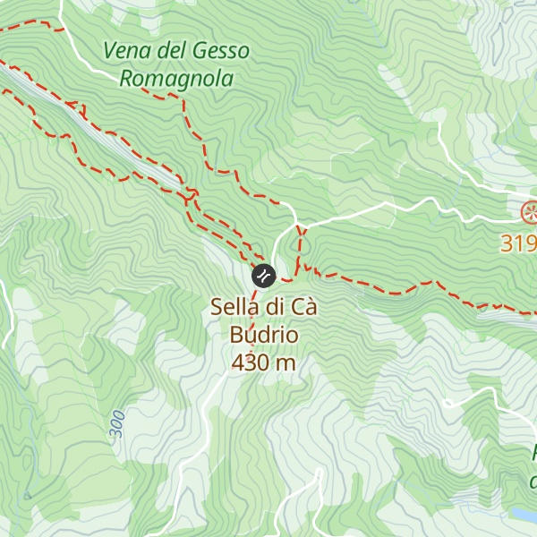 Map of Ca' Budrio Rifugio Speleologico