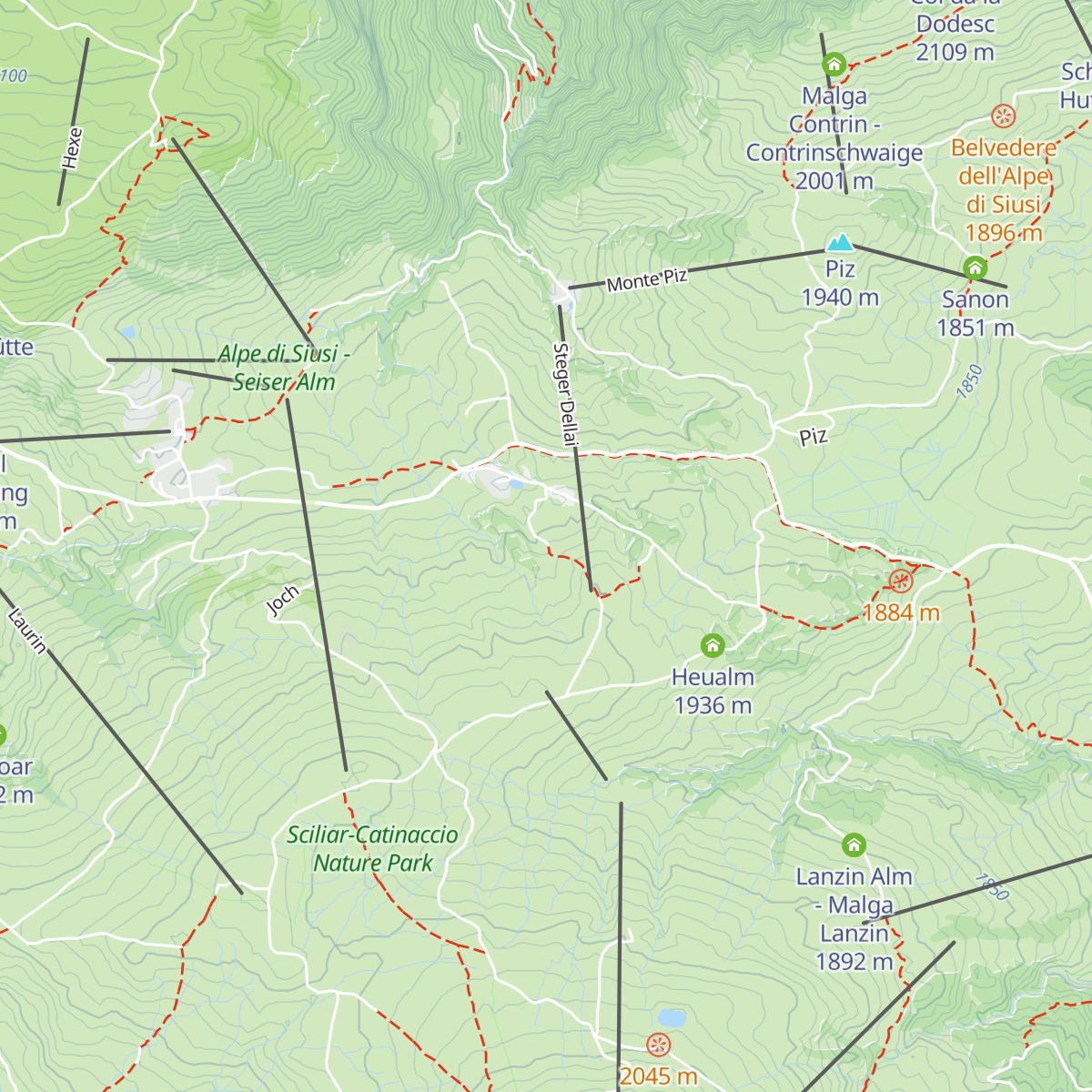 Gostner Schwaige map