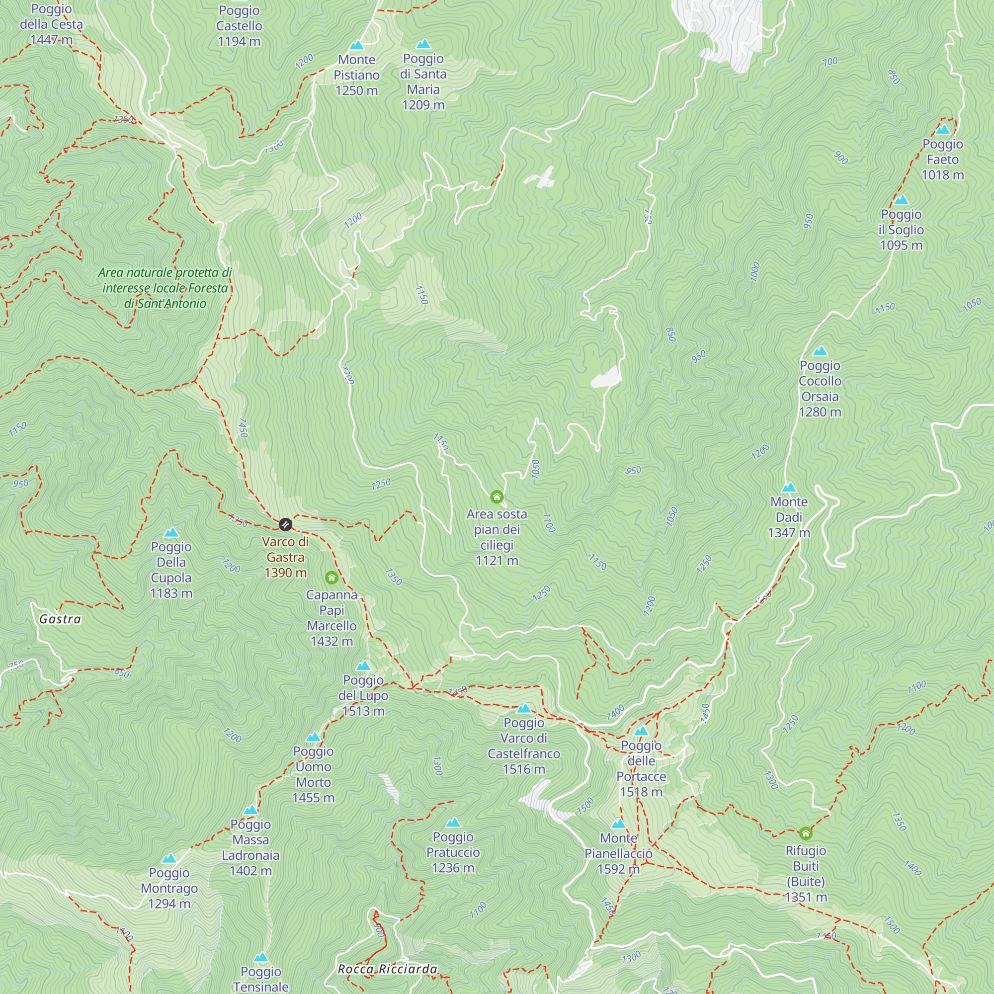 Area sosta pian dei ciliegi map