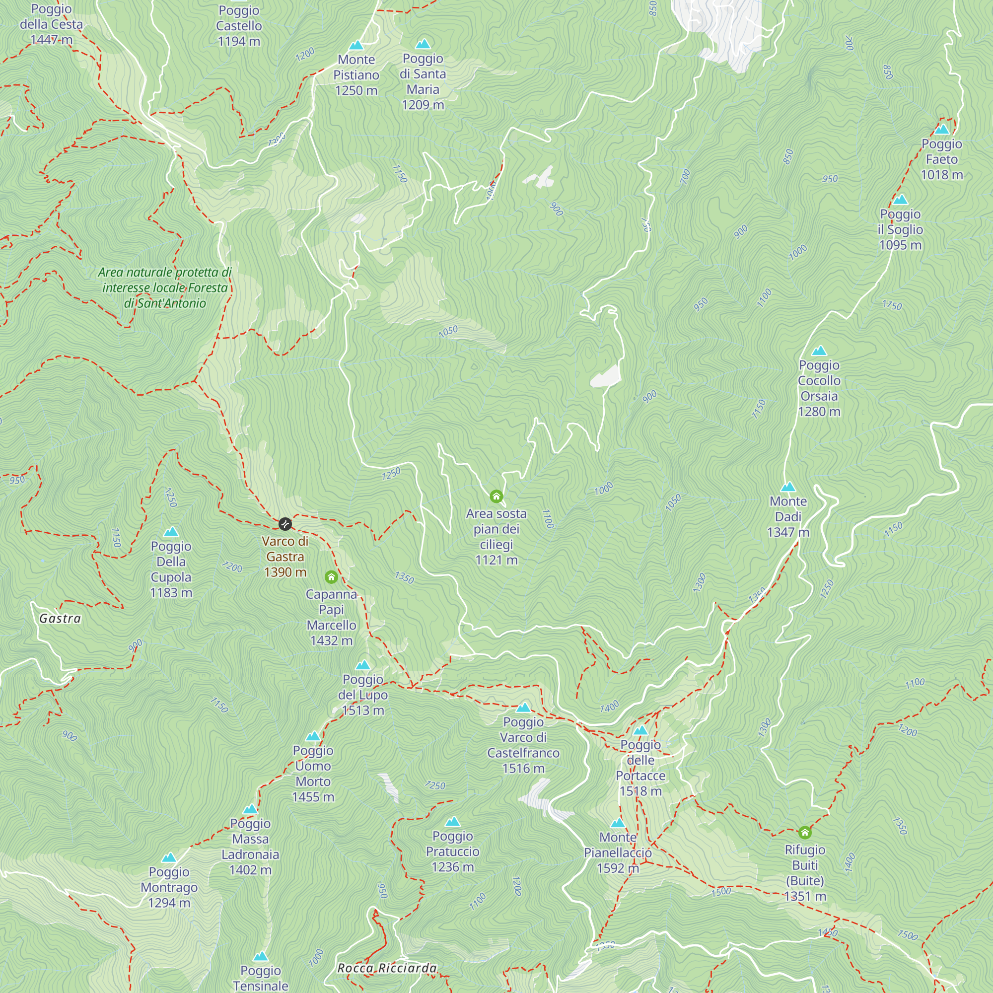 Area sosta pian dei ciliegi map