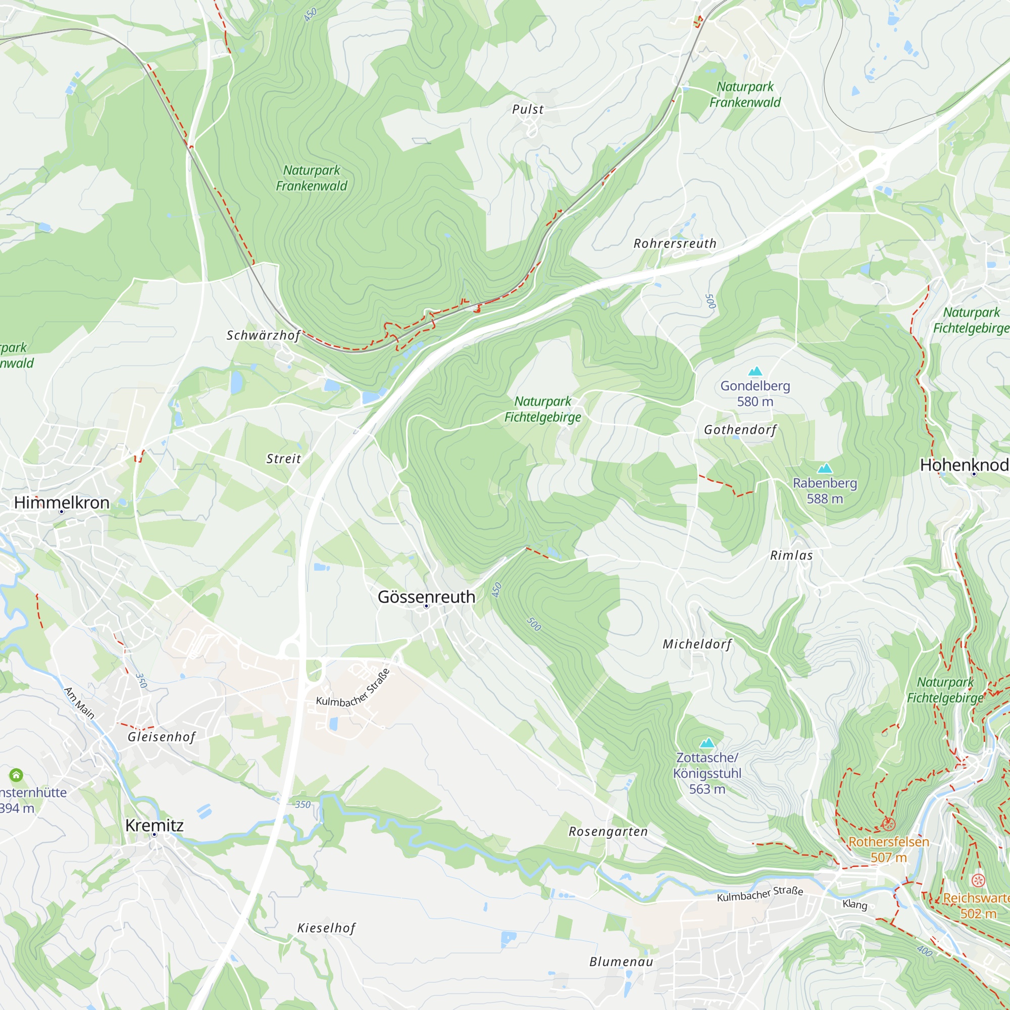 Jagdhütte Gössenreuth map