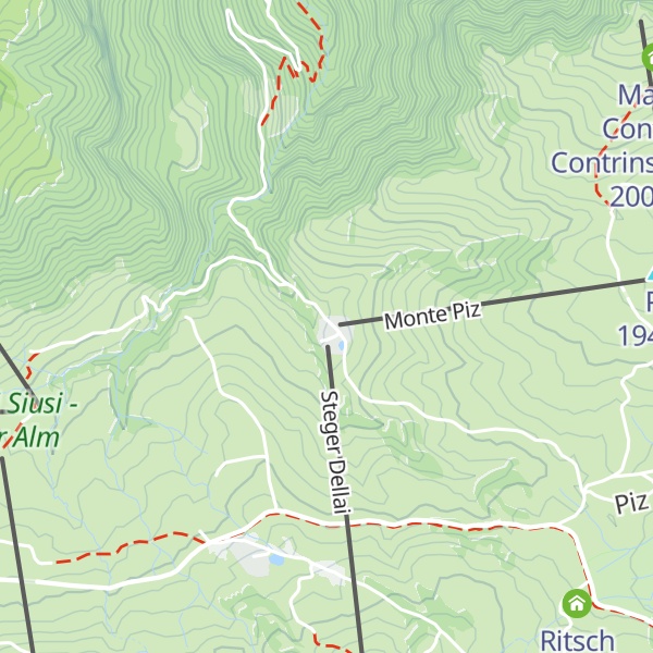 Map of Hotel-Berggasthof Monte Piz