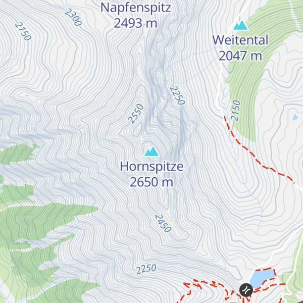 Map of Hornspitze