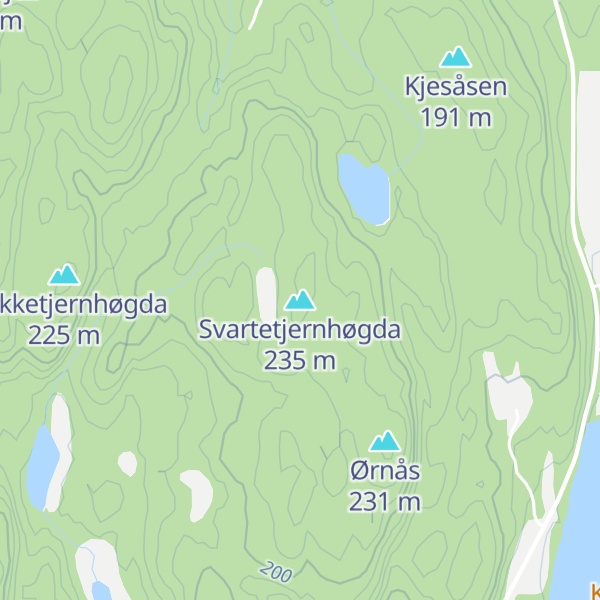 Map of Svartetjernhøgda