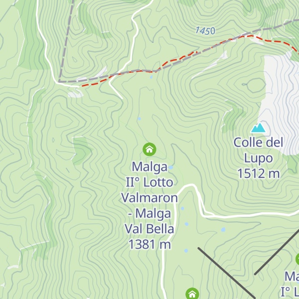 Map of Malga II° Lotto Valmaron - Malga Val Bella