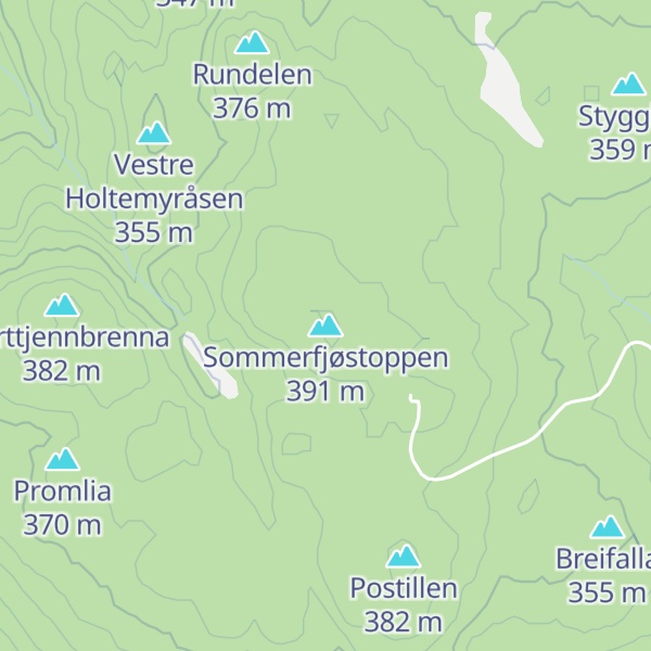 Map of Sommerfjøstoppen