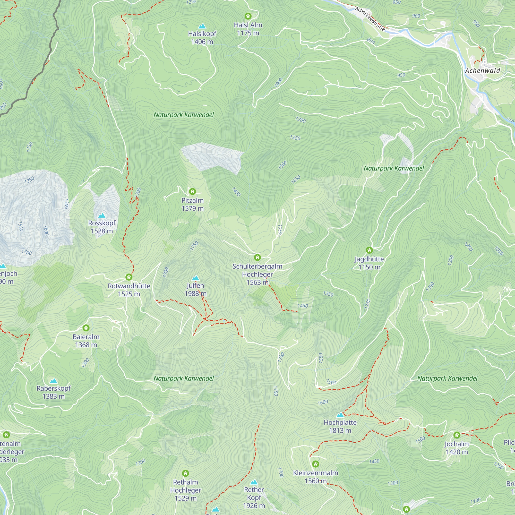 Schulterbergalm Hochleger map