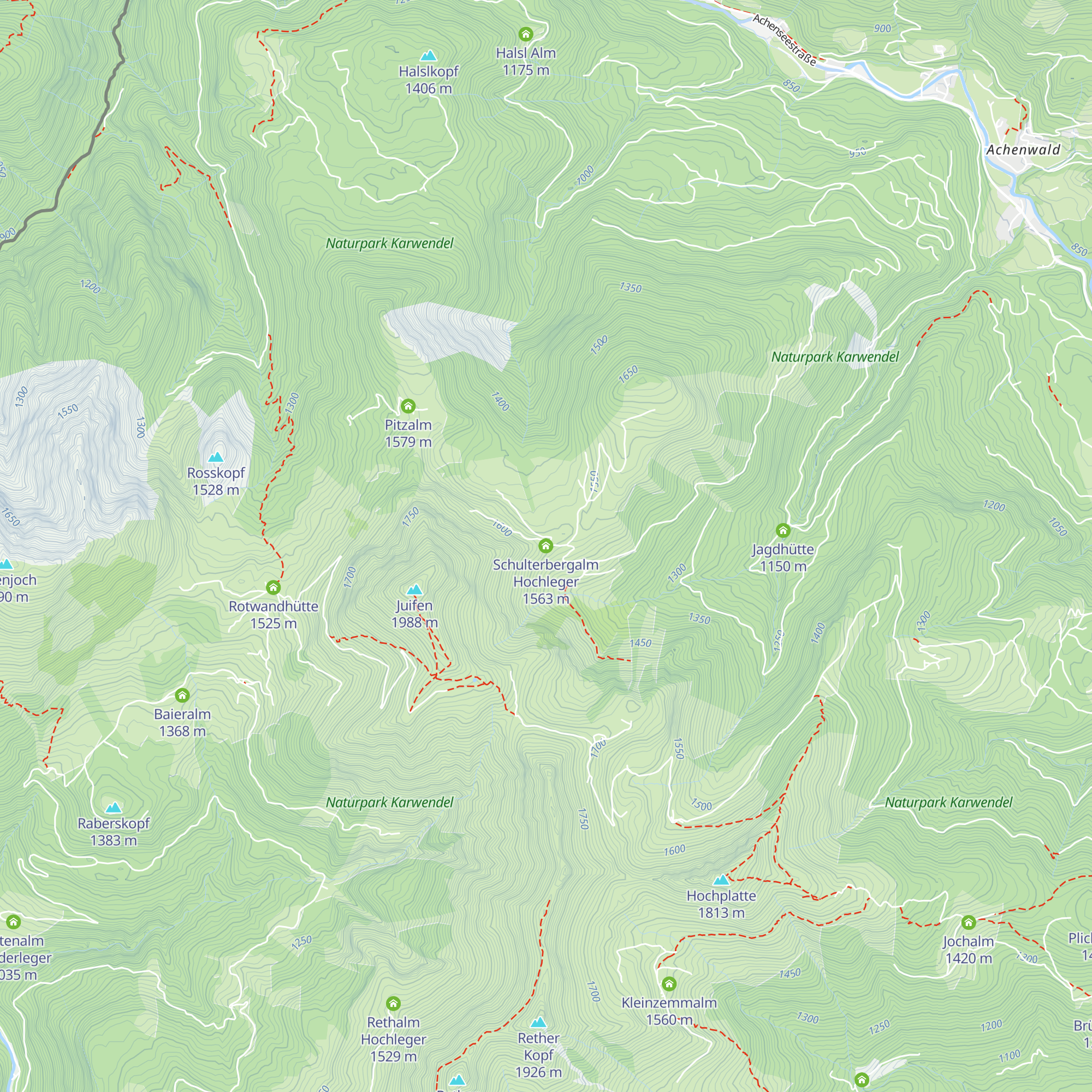 Schulterbergalm Hochleger map