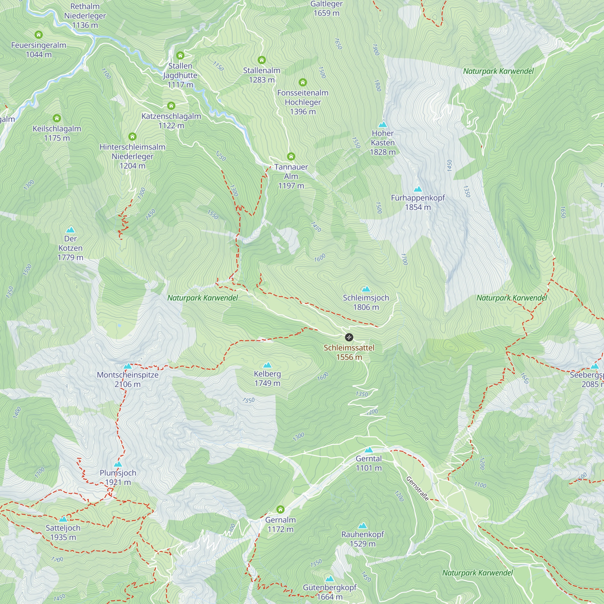 Vorderschleimsalm map