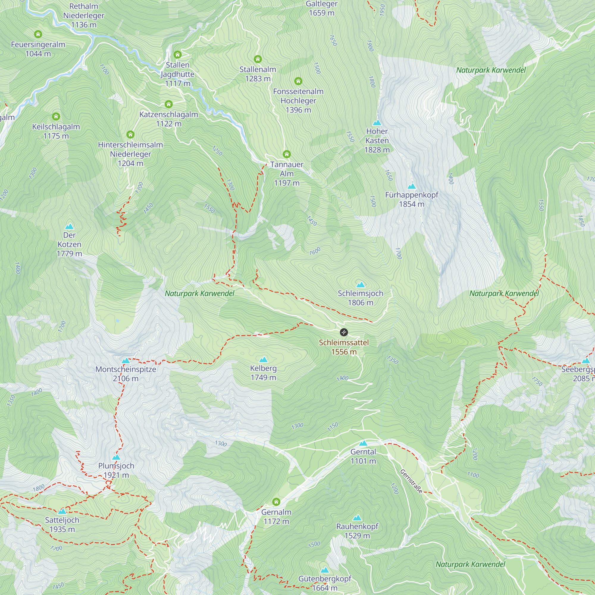 Vorderschleimsalm map