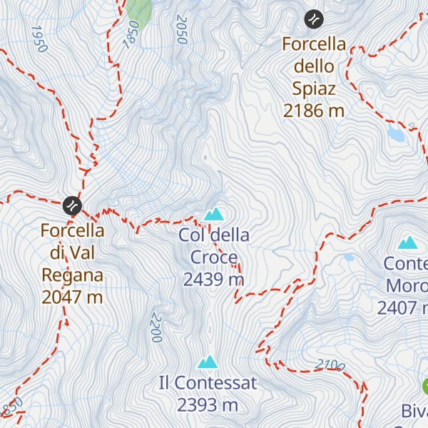 Map of Col della Croce