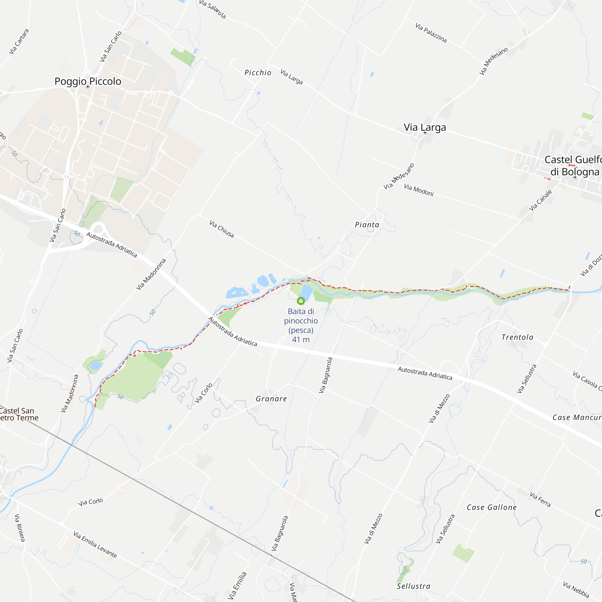 Baita di pinocchio (pesca) map