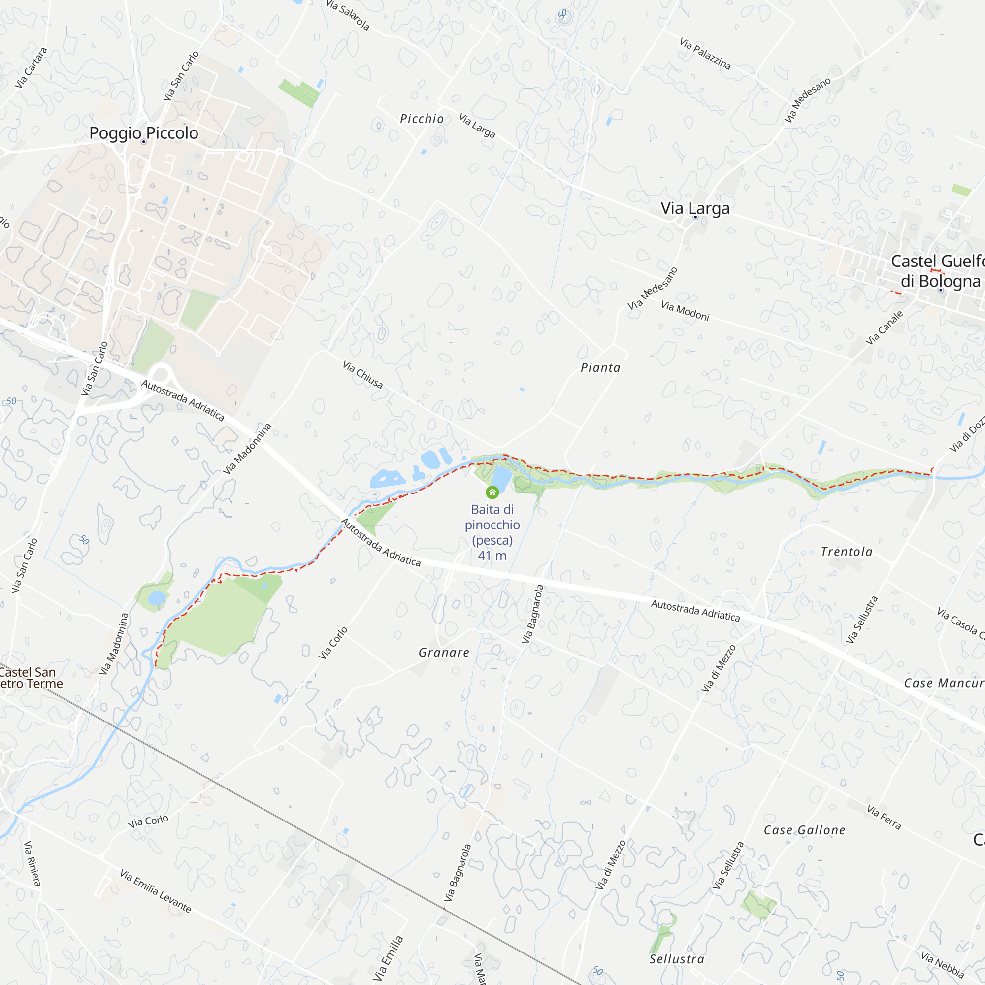 Baita di pinocchio (pesca) map