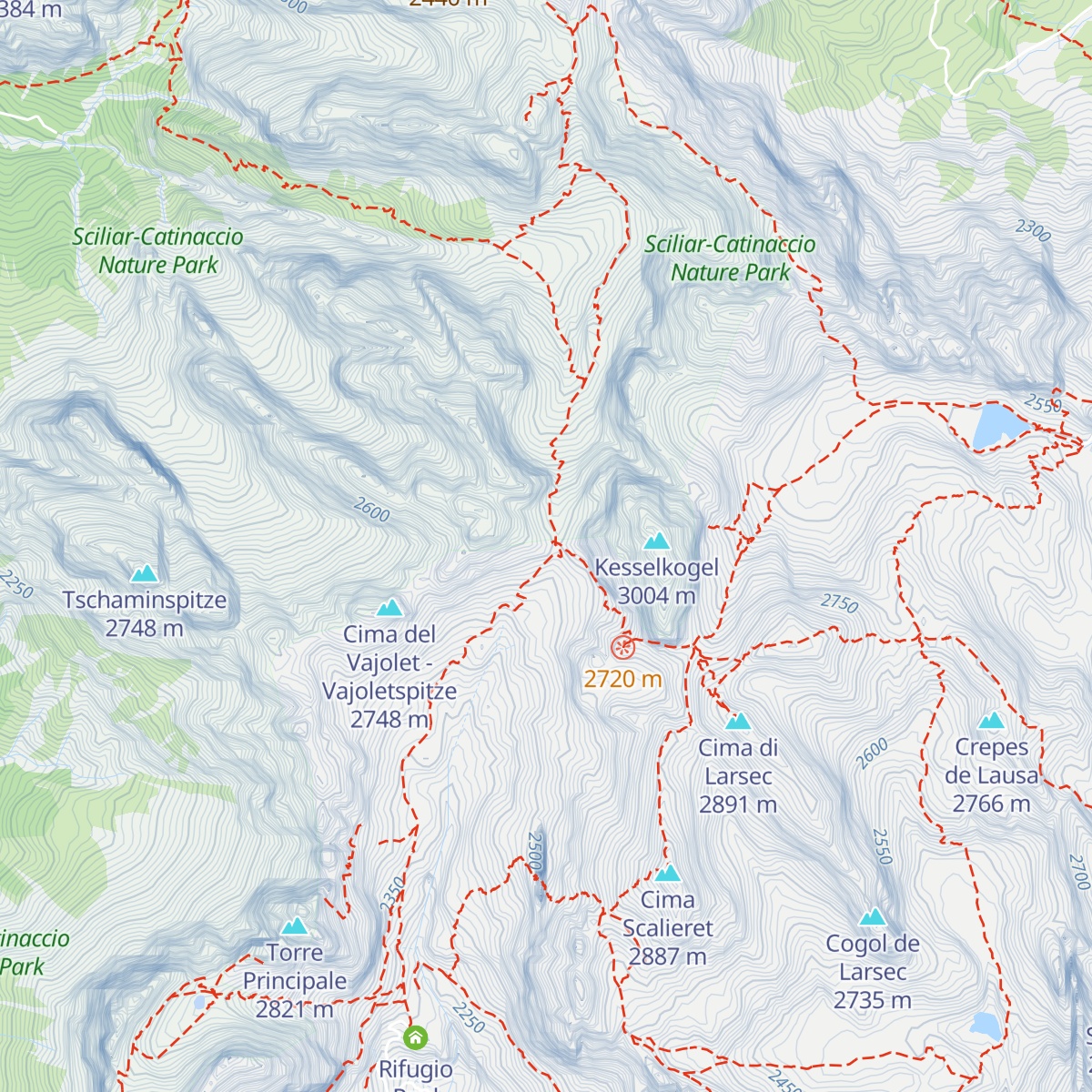 Rifugio Passo Principe - Grasleitenpasshütte map