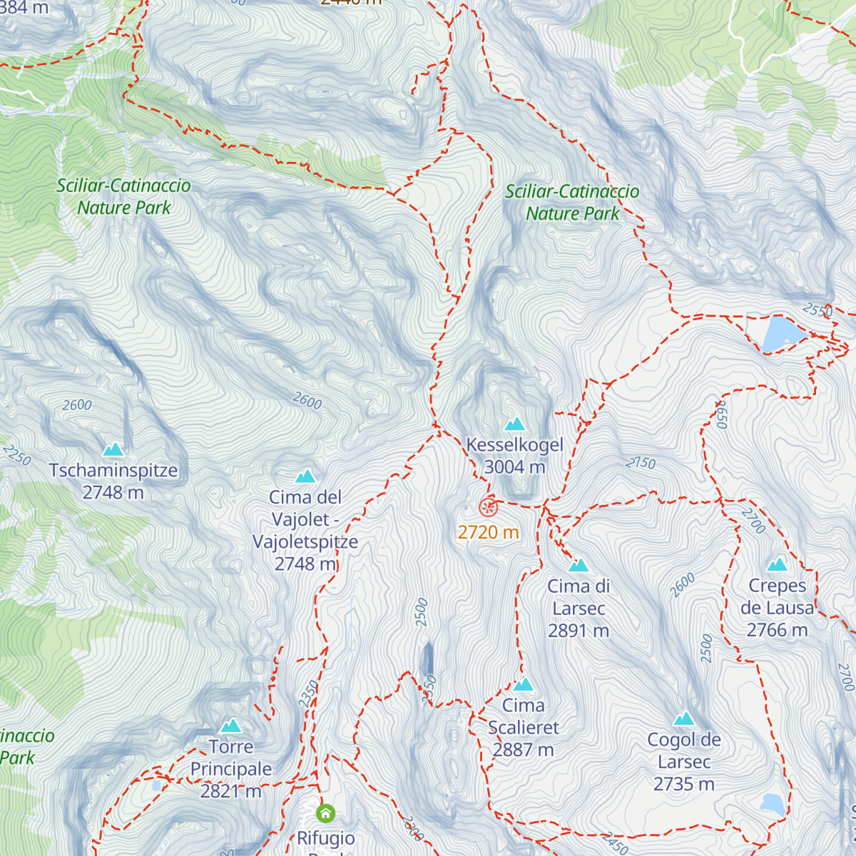 Rifugio Passo Principe - Grasleitenpasshütte map