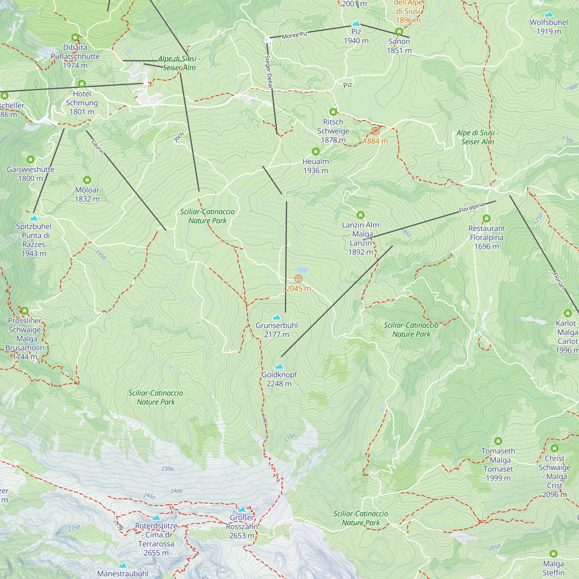 Hotel Goldknopf map