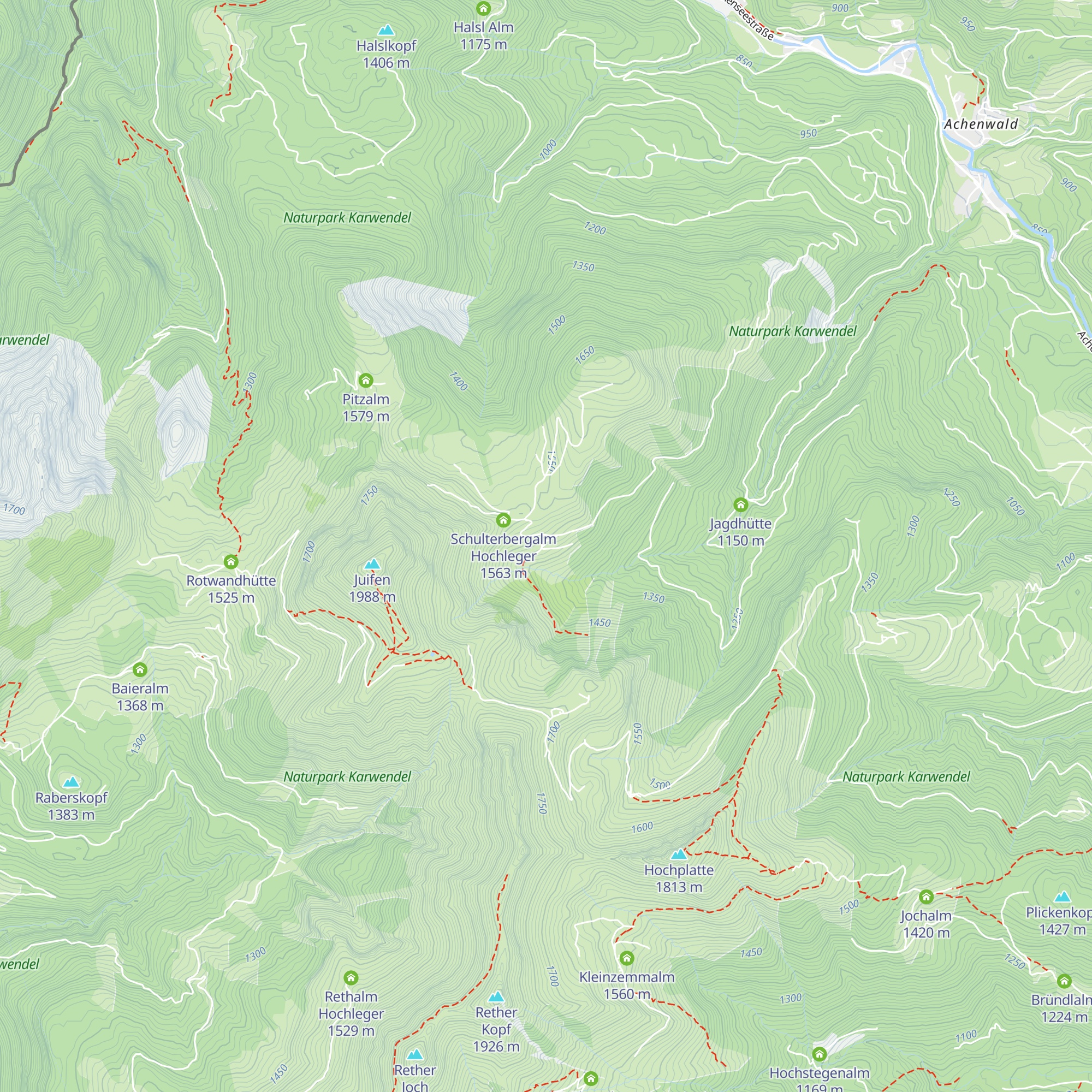 Schulterbergalm Mitterleger map