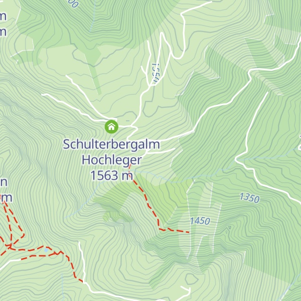 Map of Schulterbergalm Mitterleger