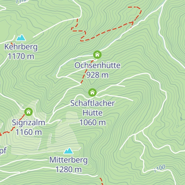 Map of Schaftlacher Hütte