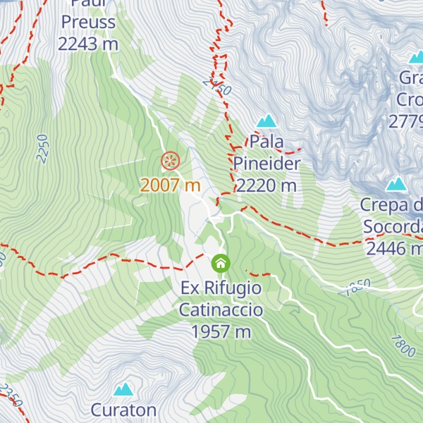 Map of Rifugio Gardeccia