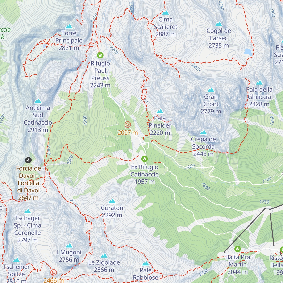 Rifugio Gardeccia map