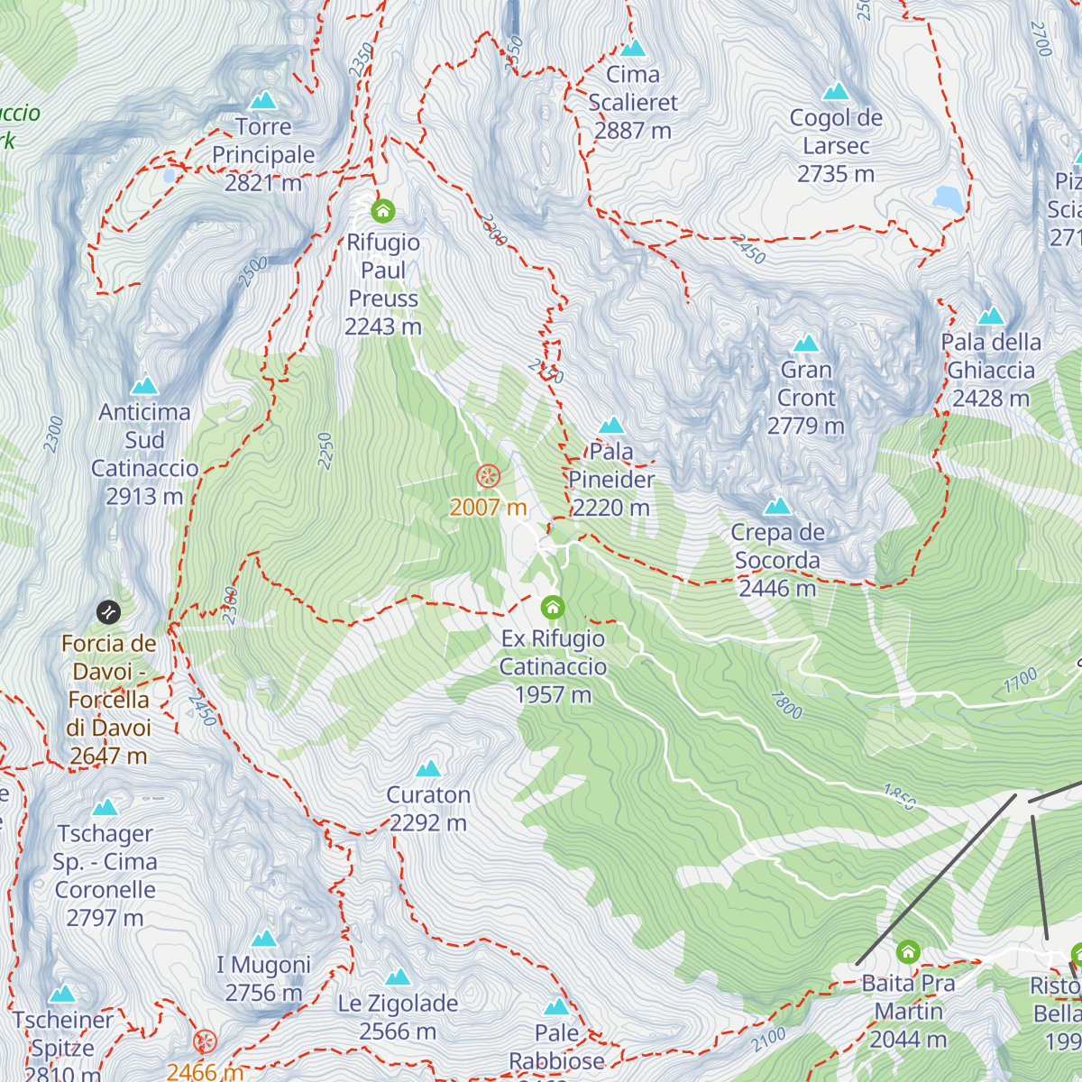 Rifugio Gardeccia map