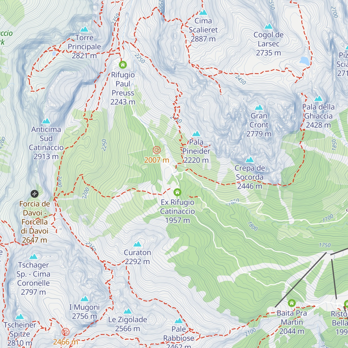 Baita Enrosadira map
