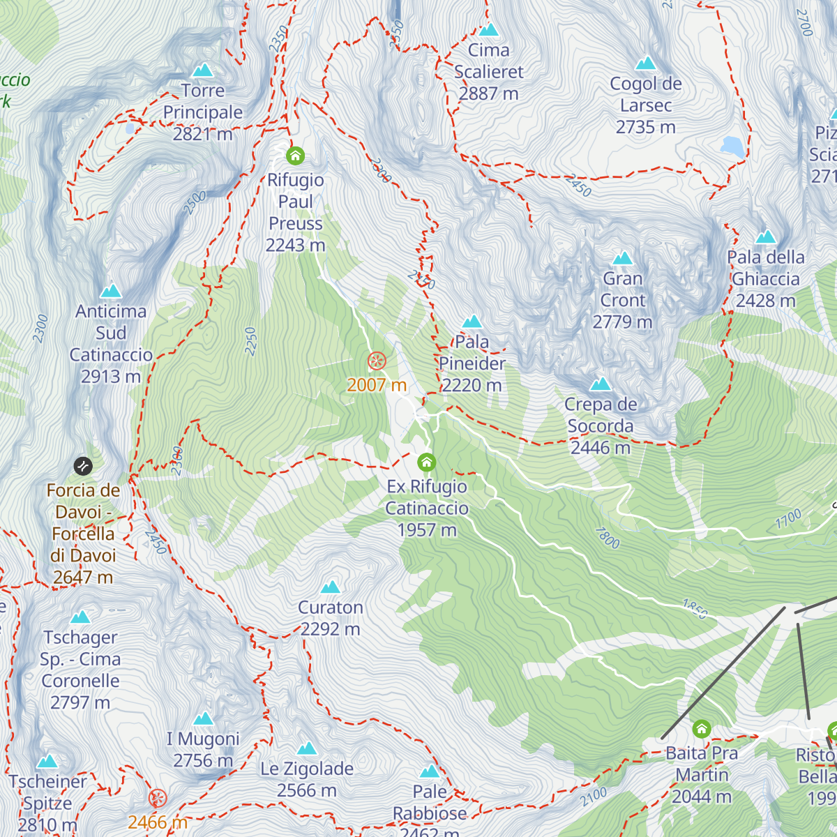 Baita Enrosadira map