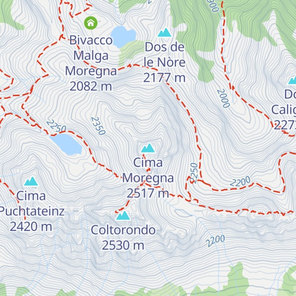 Map of Cima Moregna