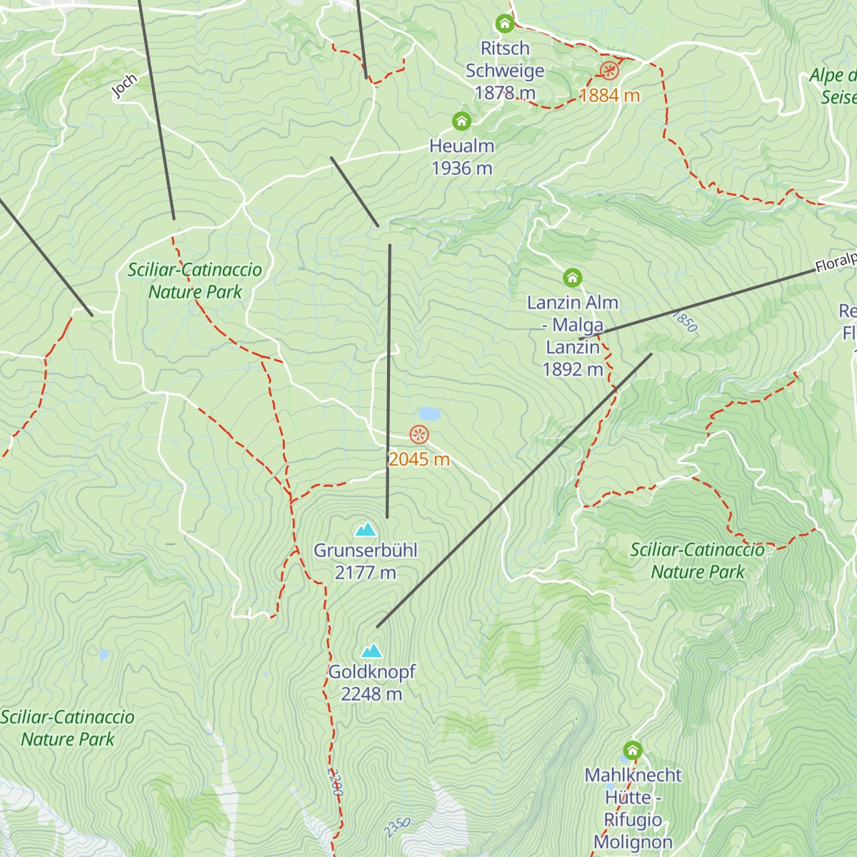 Edelweiss Hütte map