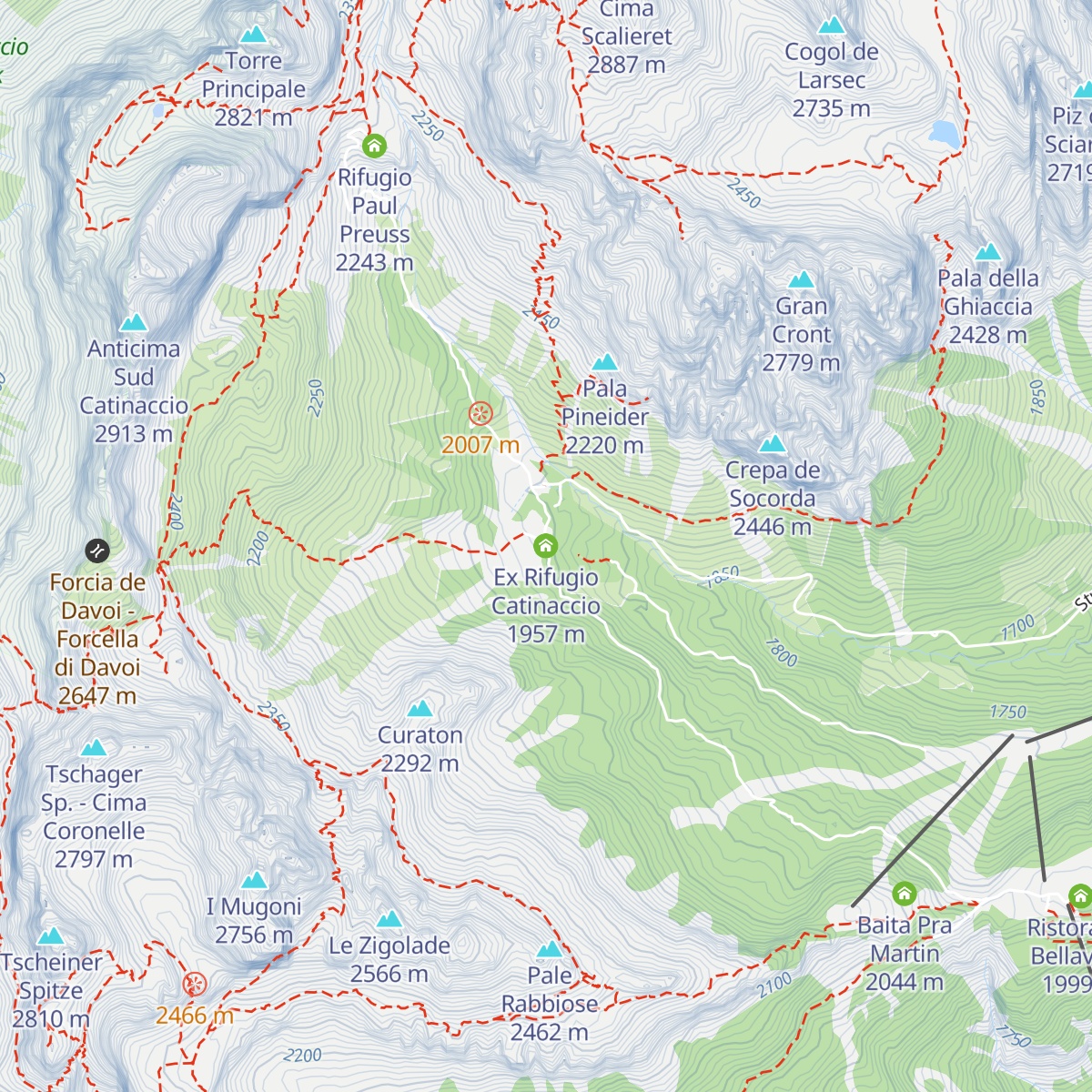 Ex Rifugio Catinaccio map