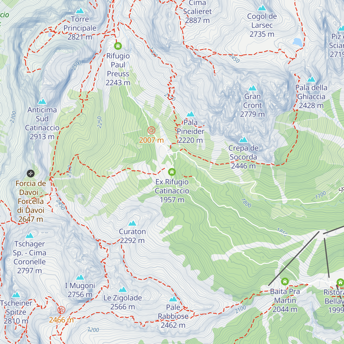 Ex Rifugio Catinaccio map