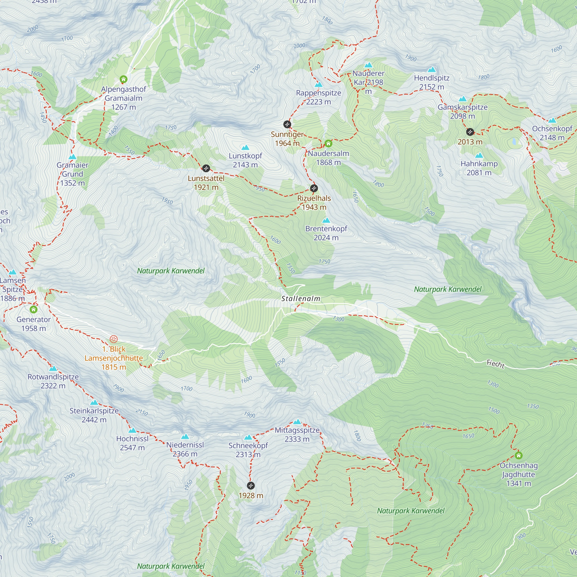 Graf-Thun-Hütte map