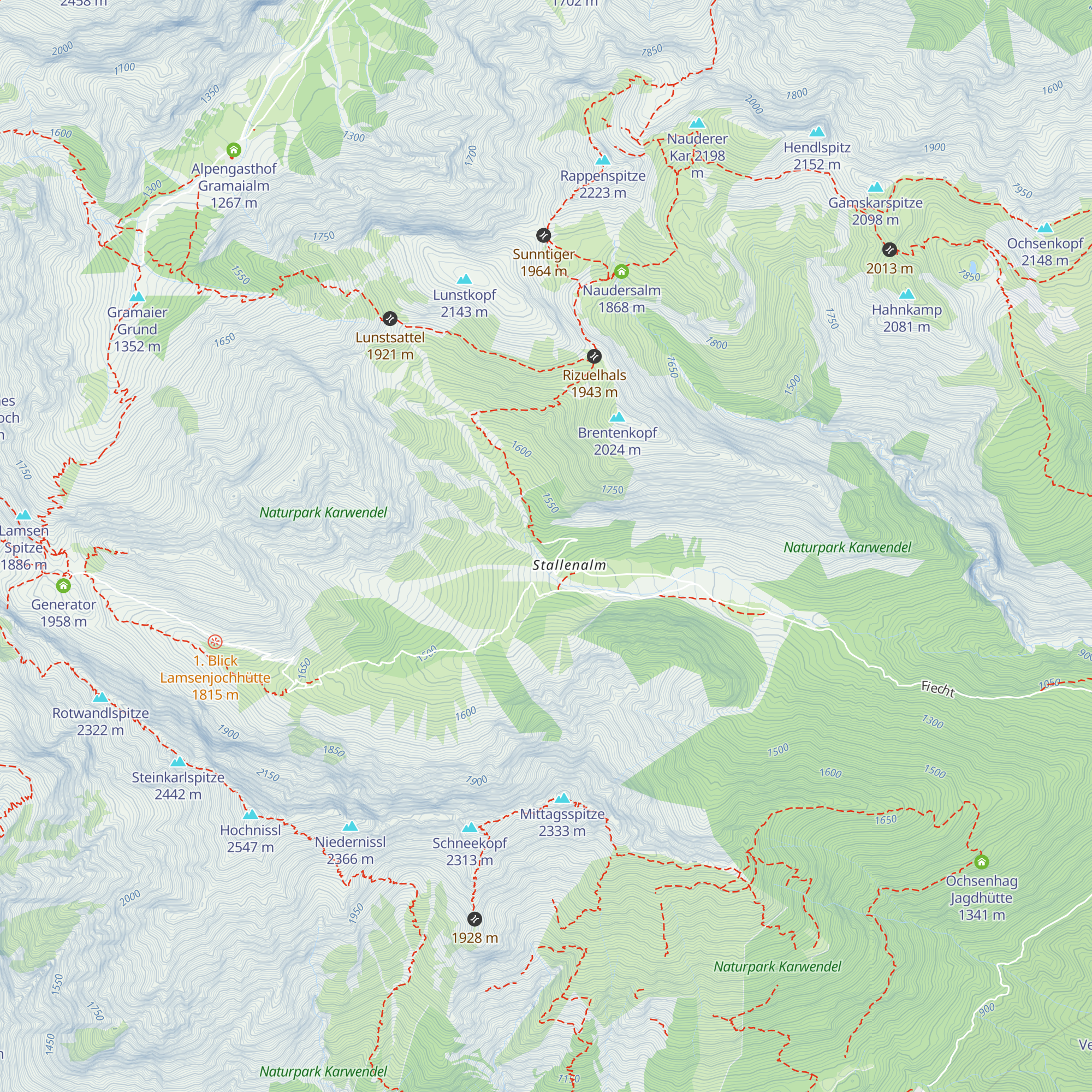 Graf-Thun-Hütte map