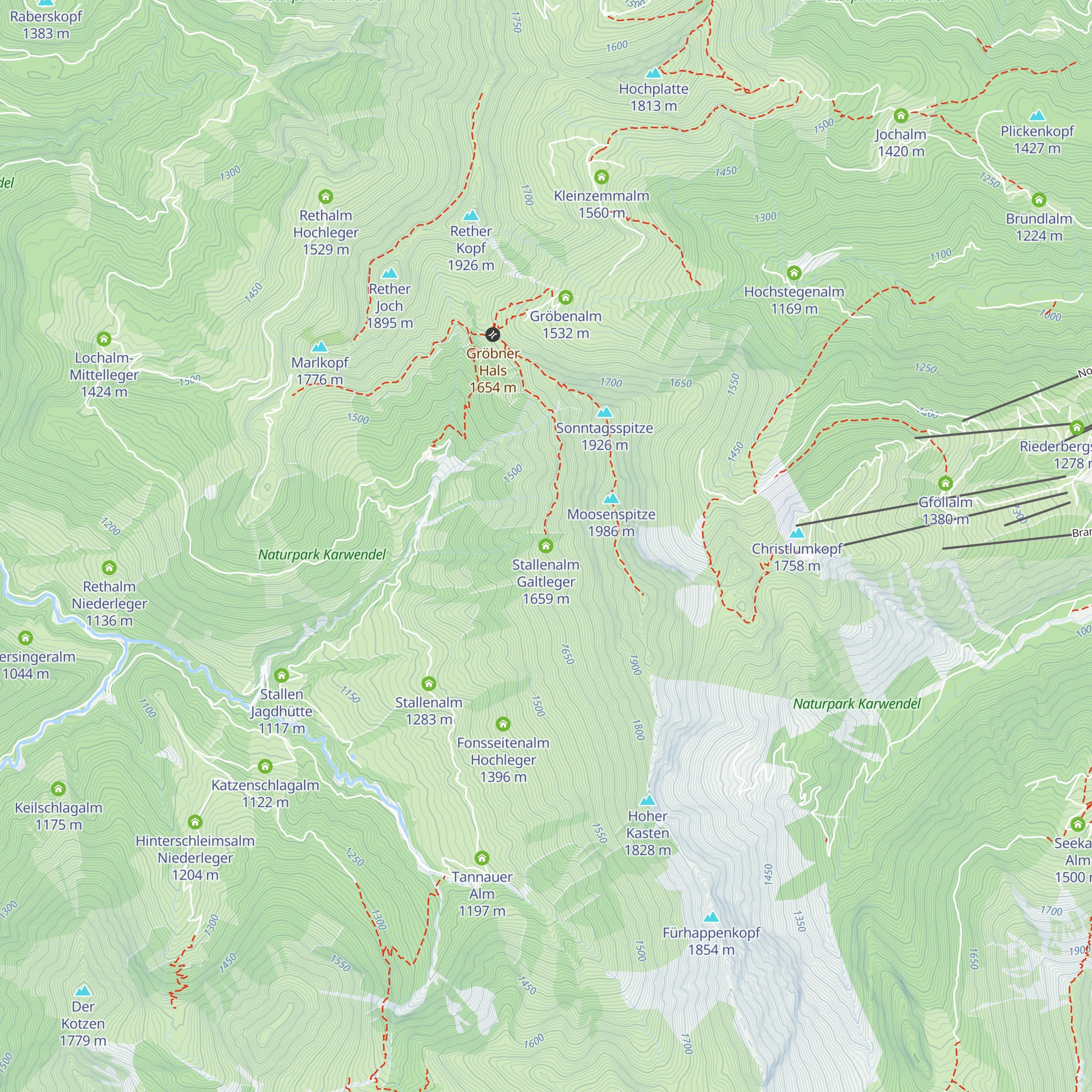 Stallenalm Galtleger map