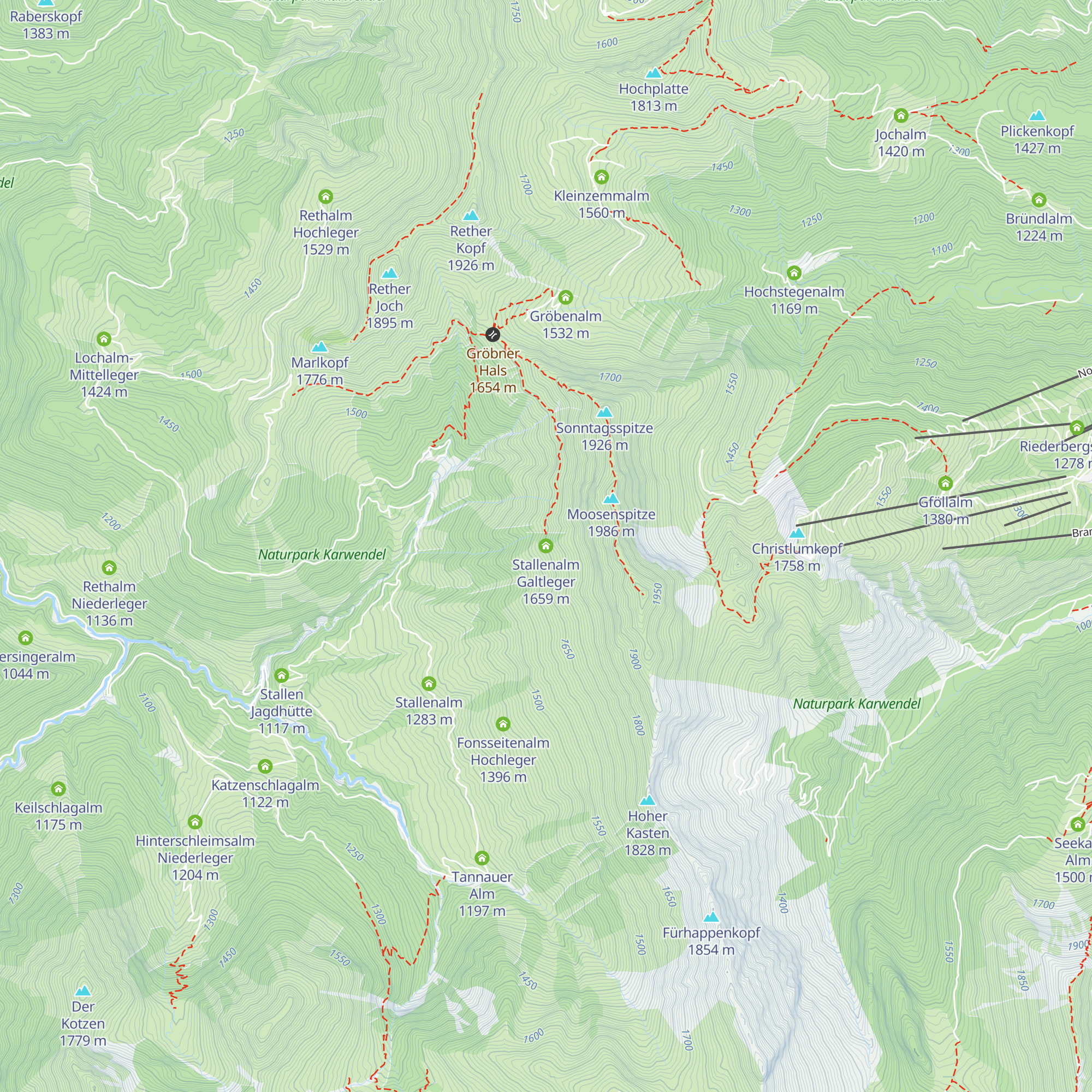Stallenalm Galtleger map