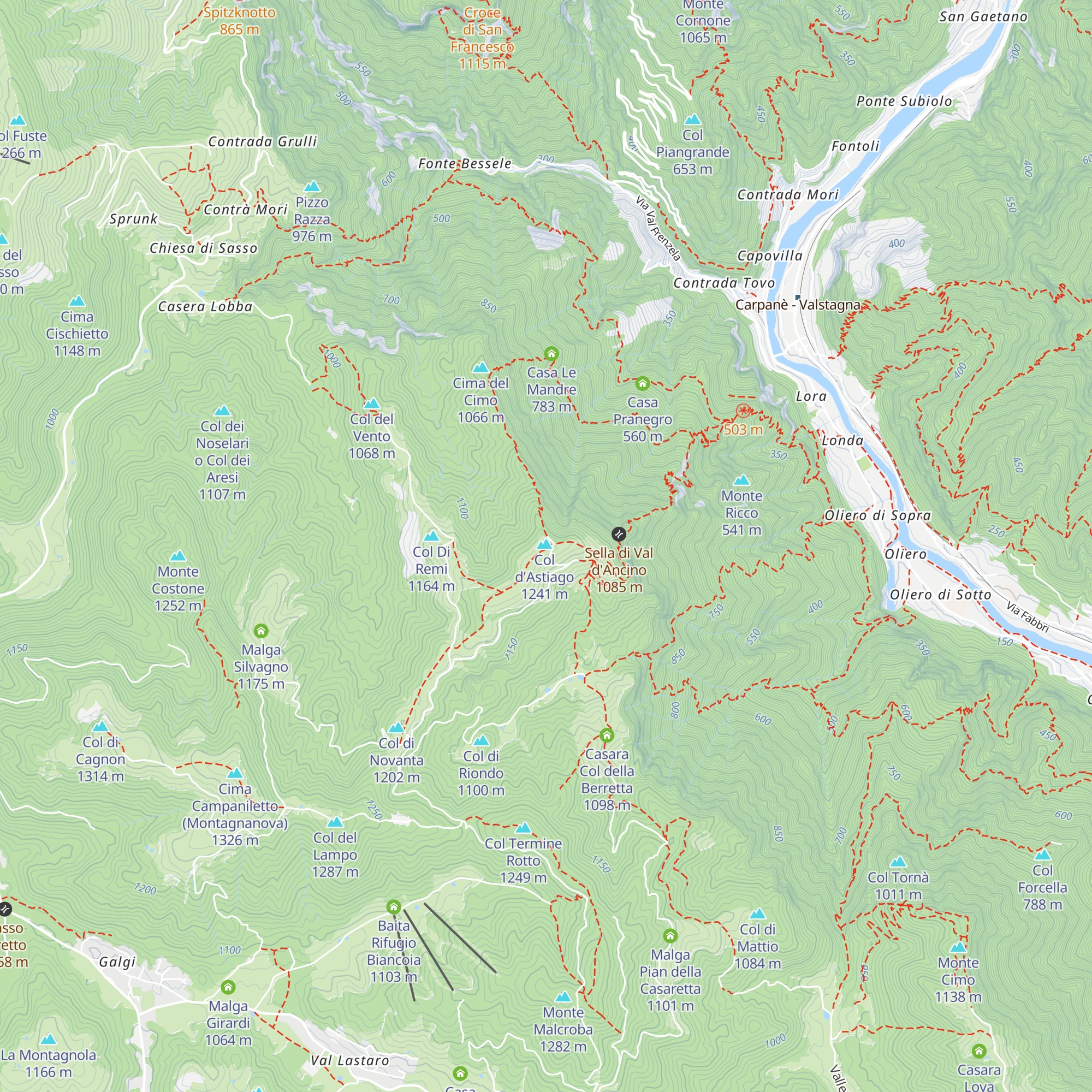 Acquedotto map