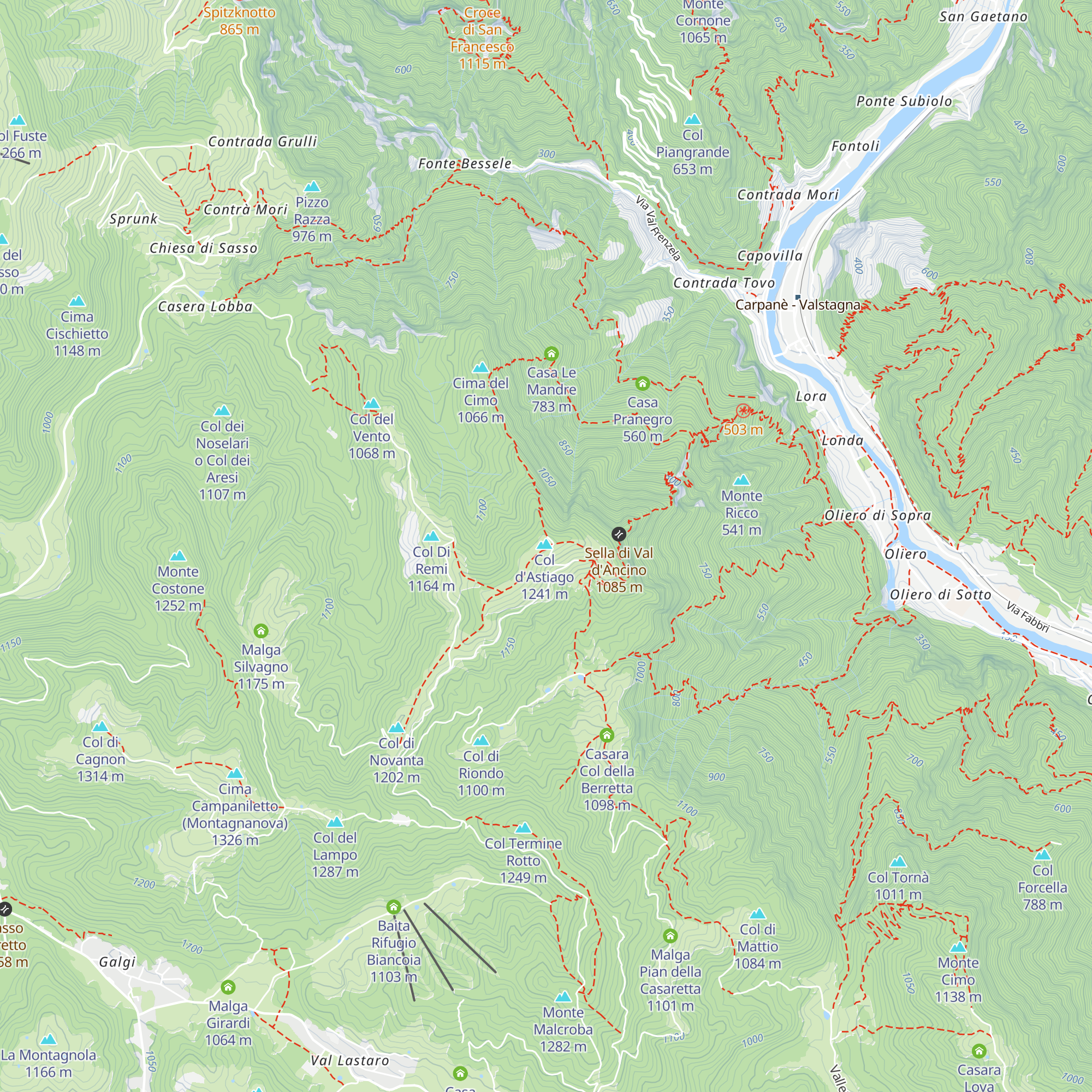 Acquedotto map