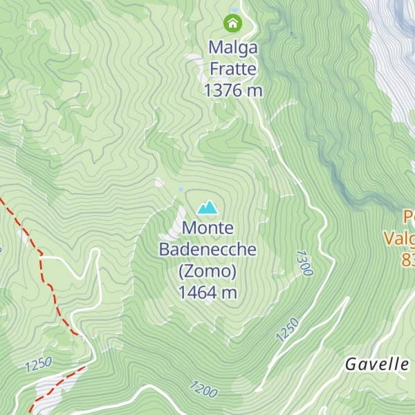 Map of Monte Badenecche (Zomo)